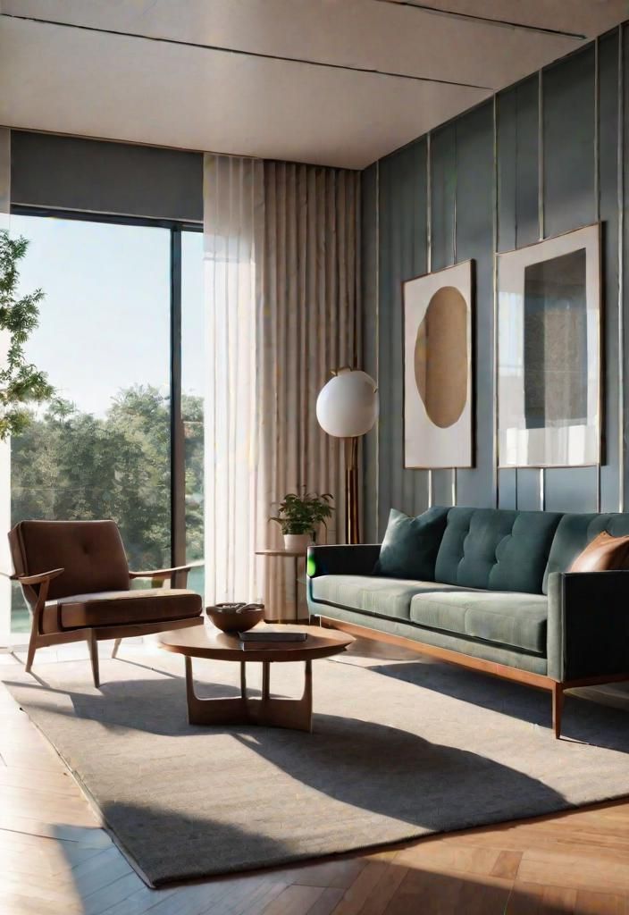 27 Beautiful Mid Century Modern Living Rooms 10 8. Open concept window designs-0