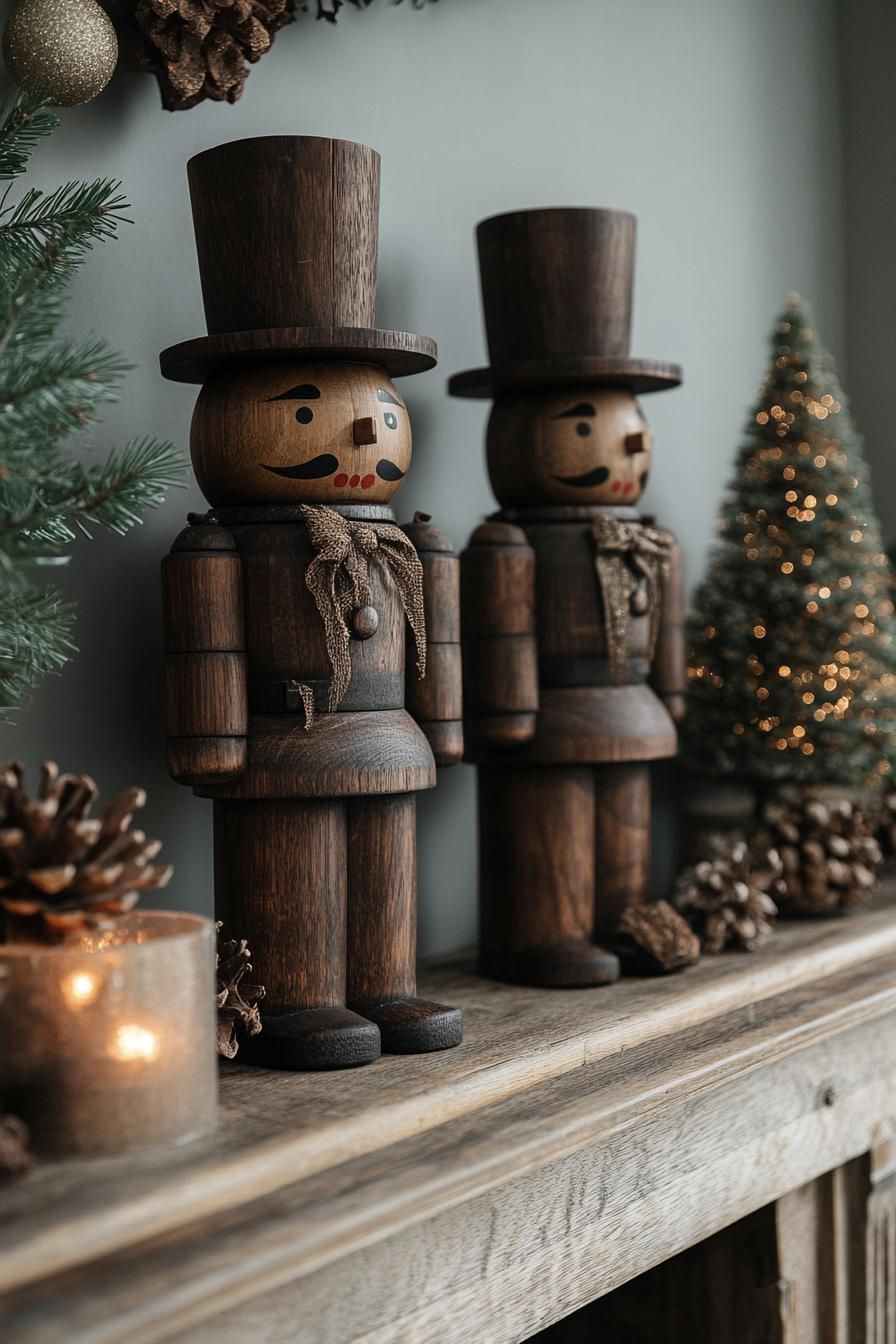 16. Elegant Stained Wooden Nutcrackers-2