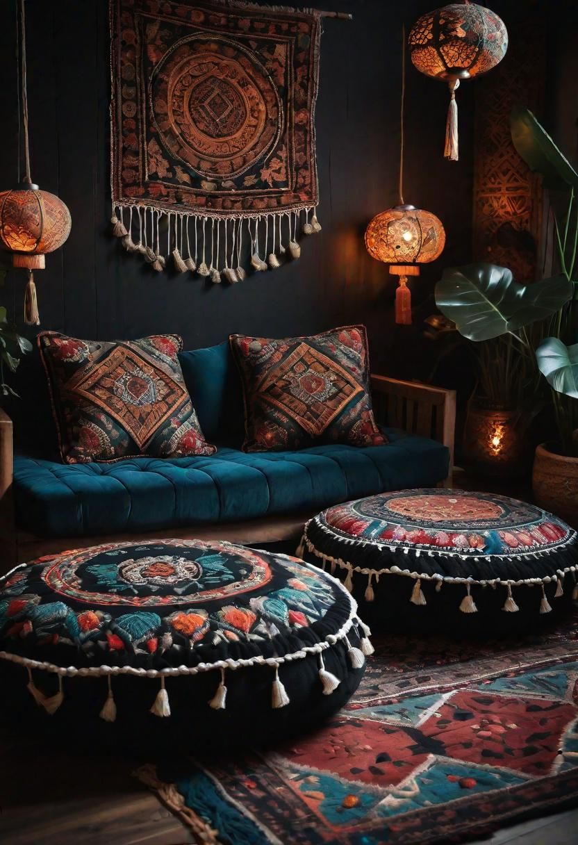 21. Boho Embroidered Floor Cushions-0