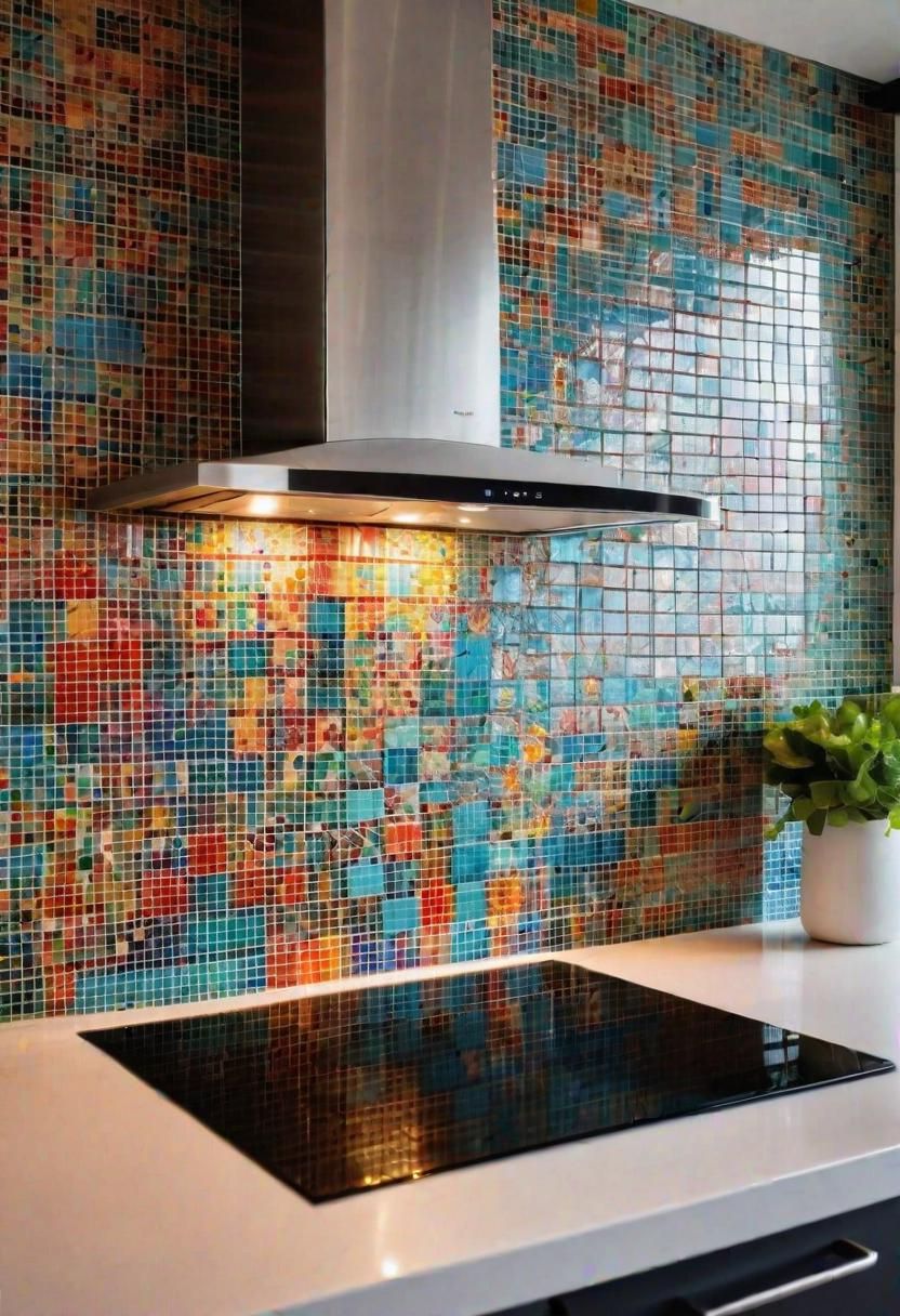 21. Vibrant Mosaic Tile Backsplash Ideas-1