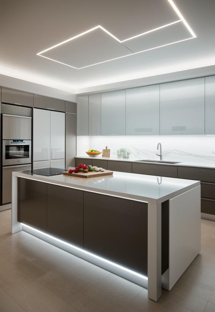 10. Modern LED Kitchen Island Features-0