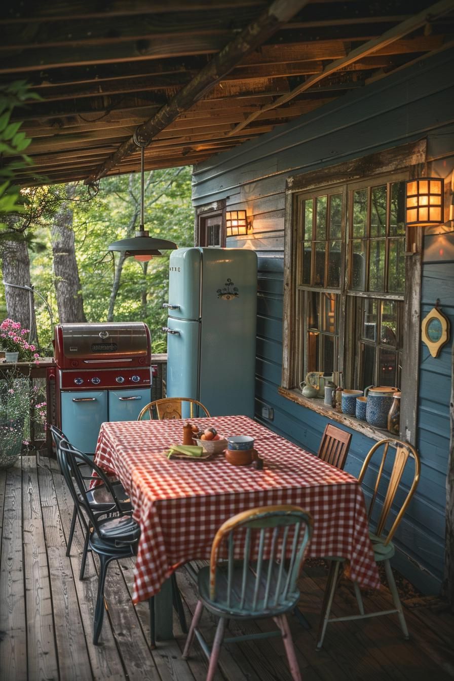 21 Stunning Outdoor Kitchen Patio Ideas (NEW) 23 9. Retro Outdoor Kitchen Inspiration-0