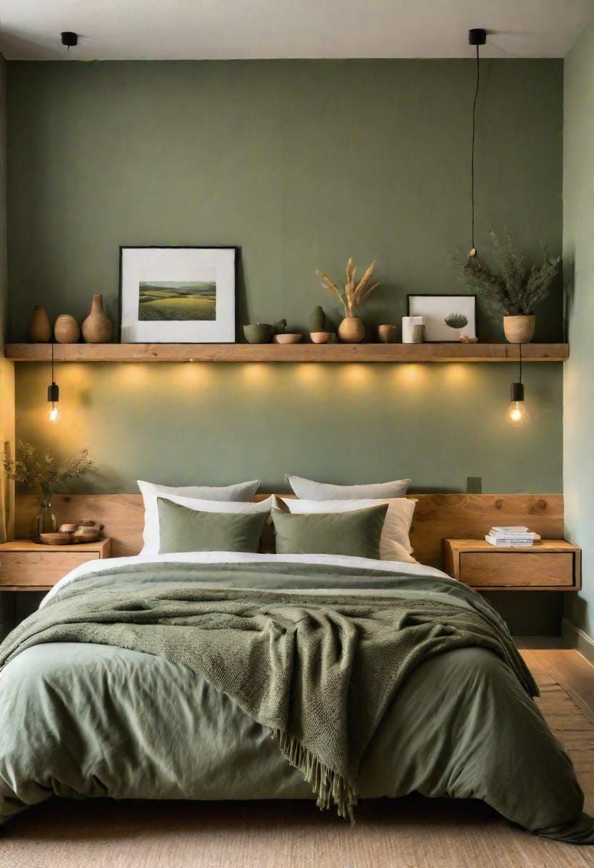 25 Trendy Sage Green Bedroom Ideas For 2025 4 1. Minimalist sage green sanctuary with matte finishes and natural wood accents-1