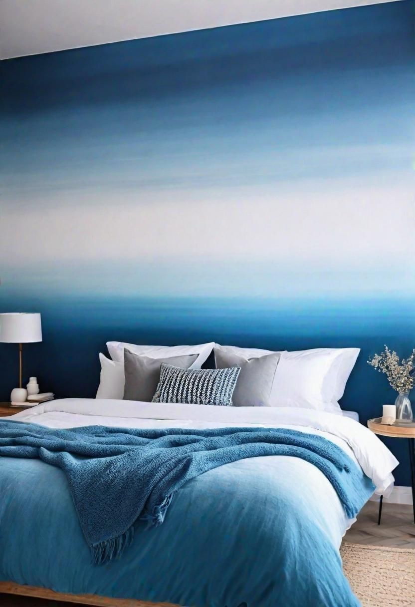 43 Relaxing Coastal Bedrooms for Breezy Retreats 14 12. Ocean Ombre Paint Tutorial-0
