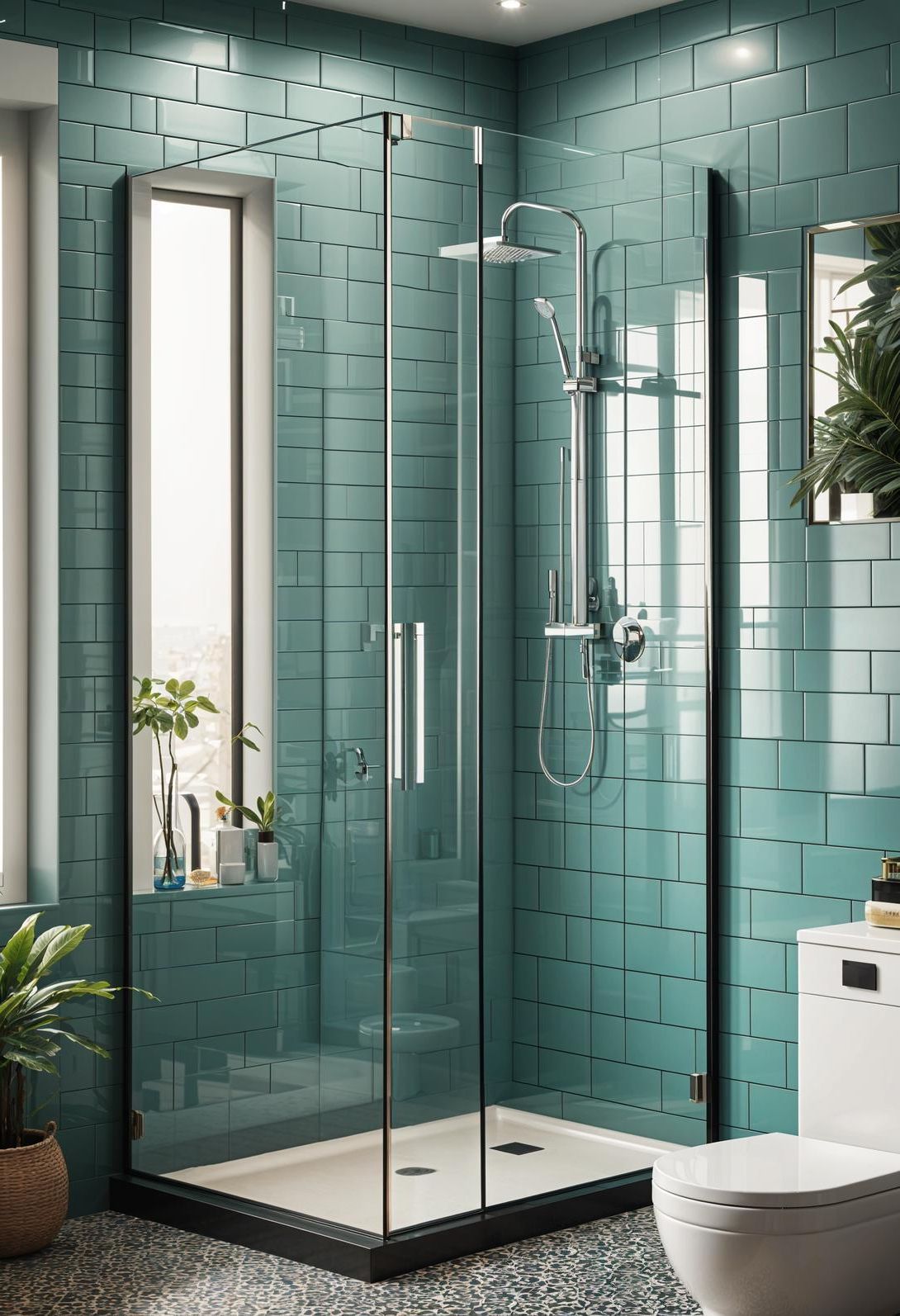 19 Genius Small Bathroom Ideas: Space-Saving Hacks 25 15. Spacious Look with Glass Doors-0