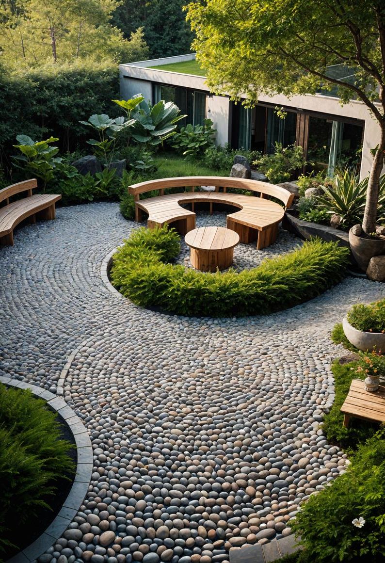 19 Unique Concrete Patio Ideas You Must See (New) 19 7. Nature-Inspired Patio Design-2