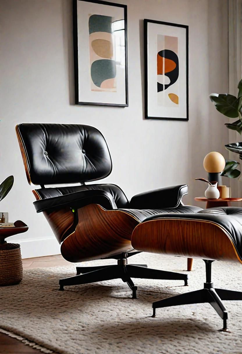 41 Mid Century Modern Bedrooms: Retro Chic for Timeless Elegance 39 34. Eames Chair Reading Nook-0