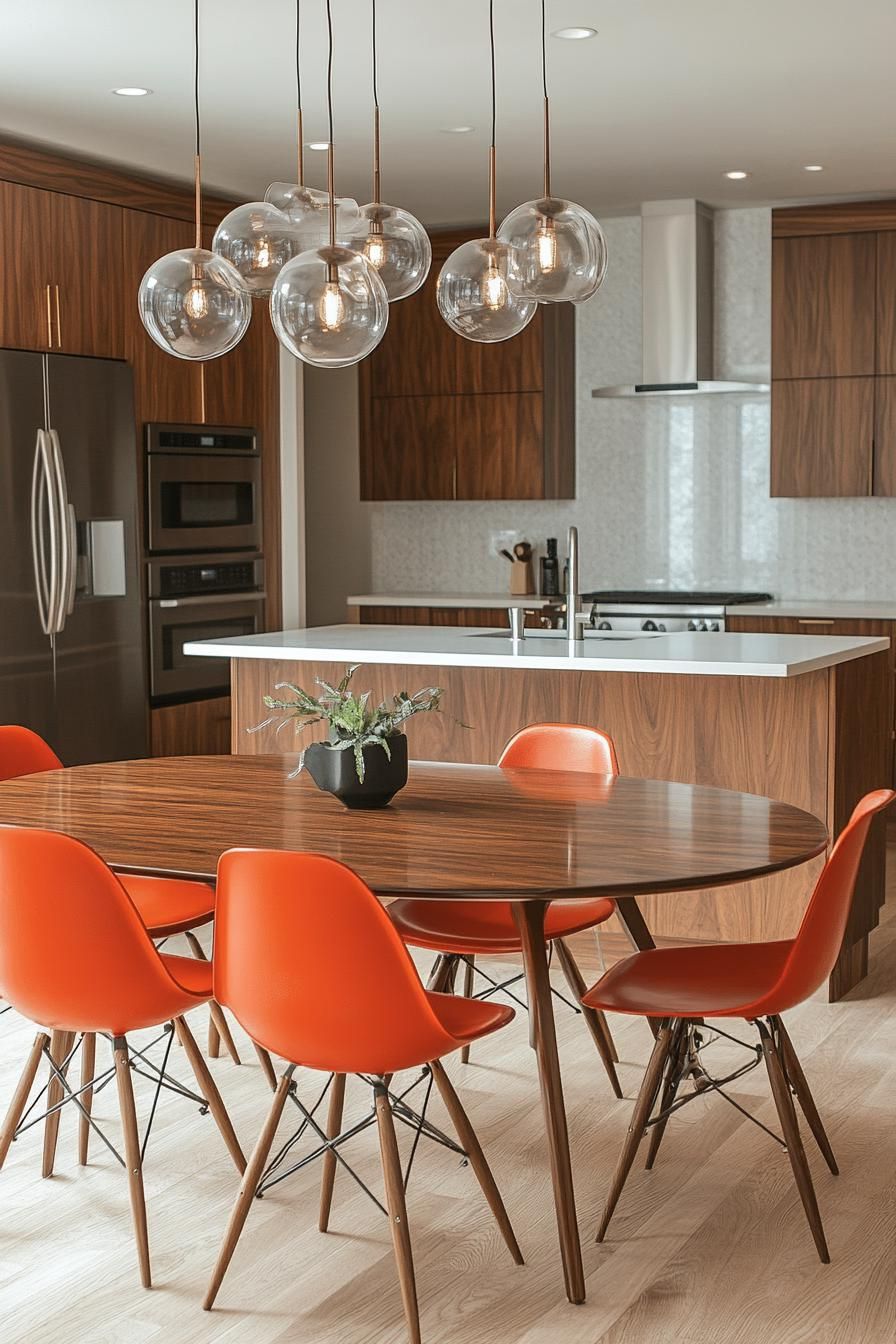23 Stunning Mid-Century Modern Dining Tables You’ll Adore 36 14. Seamless Kitchen-Dining Space Integration-0