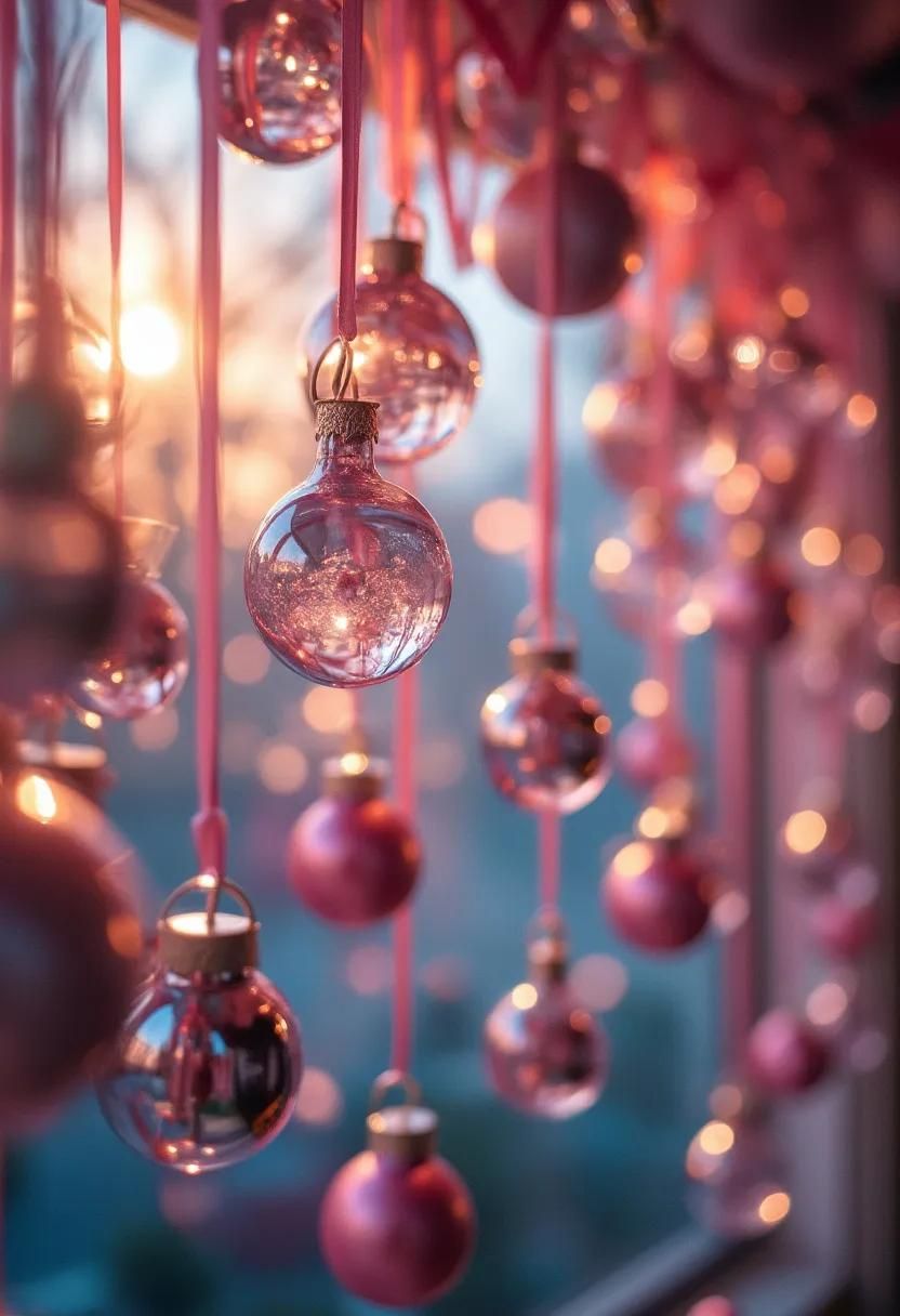 21 Magical Christmas Decor Inspiration for a Cozy Home 31 13. Ceiling-Suspended Glass Ornaments-0