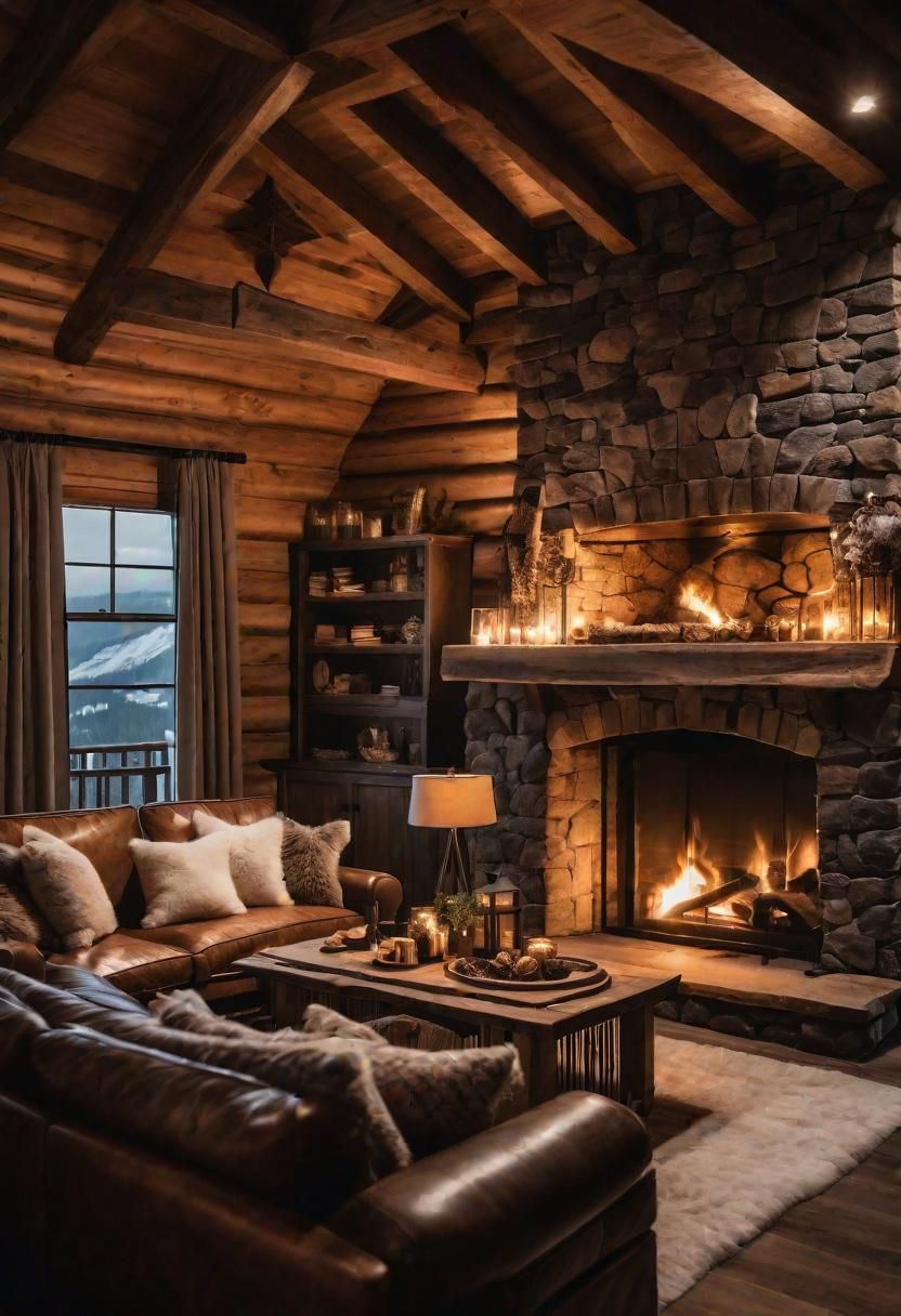 45 Warm & Inviting Cozy Living Room Ideas for Ultimate Relaxation 17 15. Cozy Chalet Retreat-0