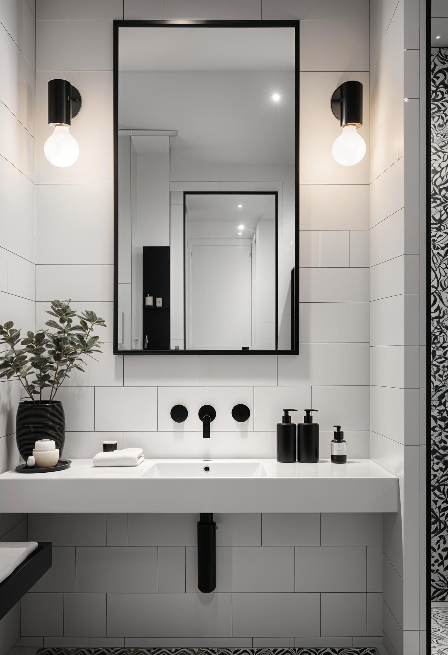 8. Sleek Monochrome Bathroom Design-1