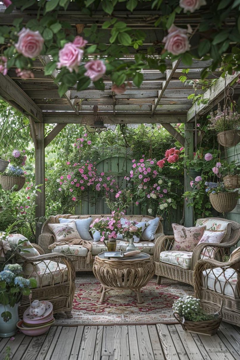 15 Stunning Pergola Patio Ideas You’ll Fall In Love With 20 9. Vintage Patio Elegance: Antique Decor-0