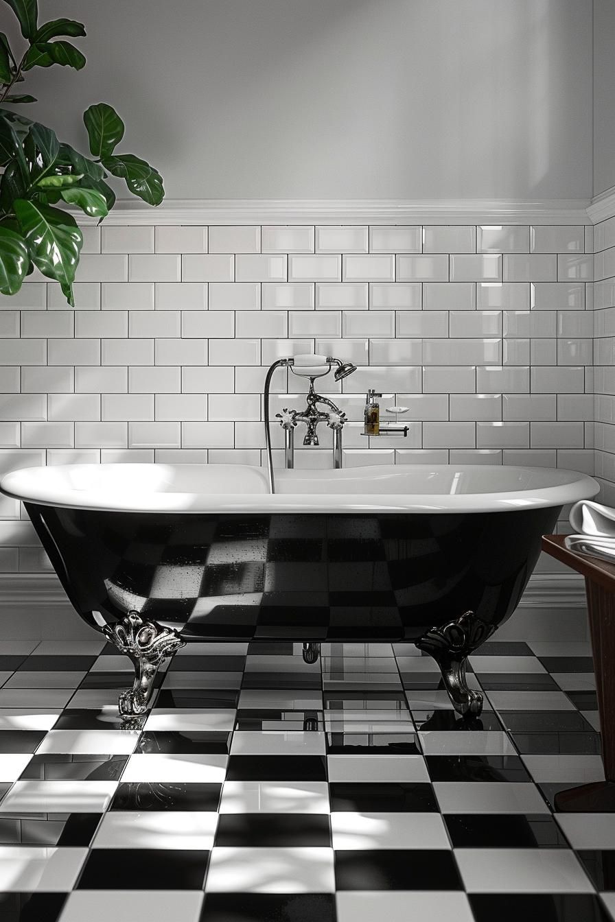 3. Monochrome Checkered Tile Inspiration-0
