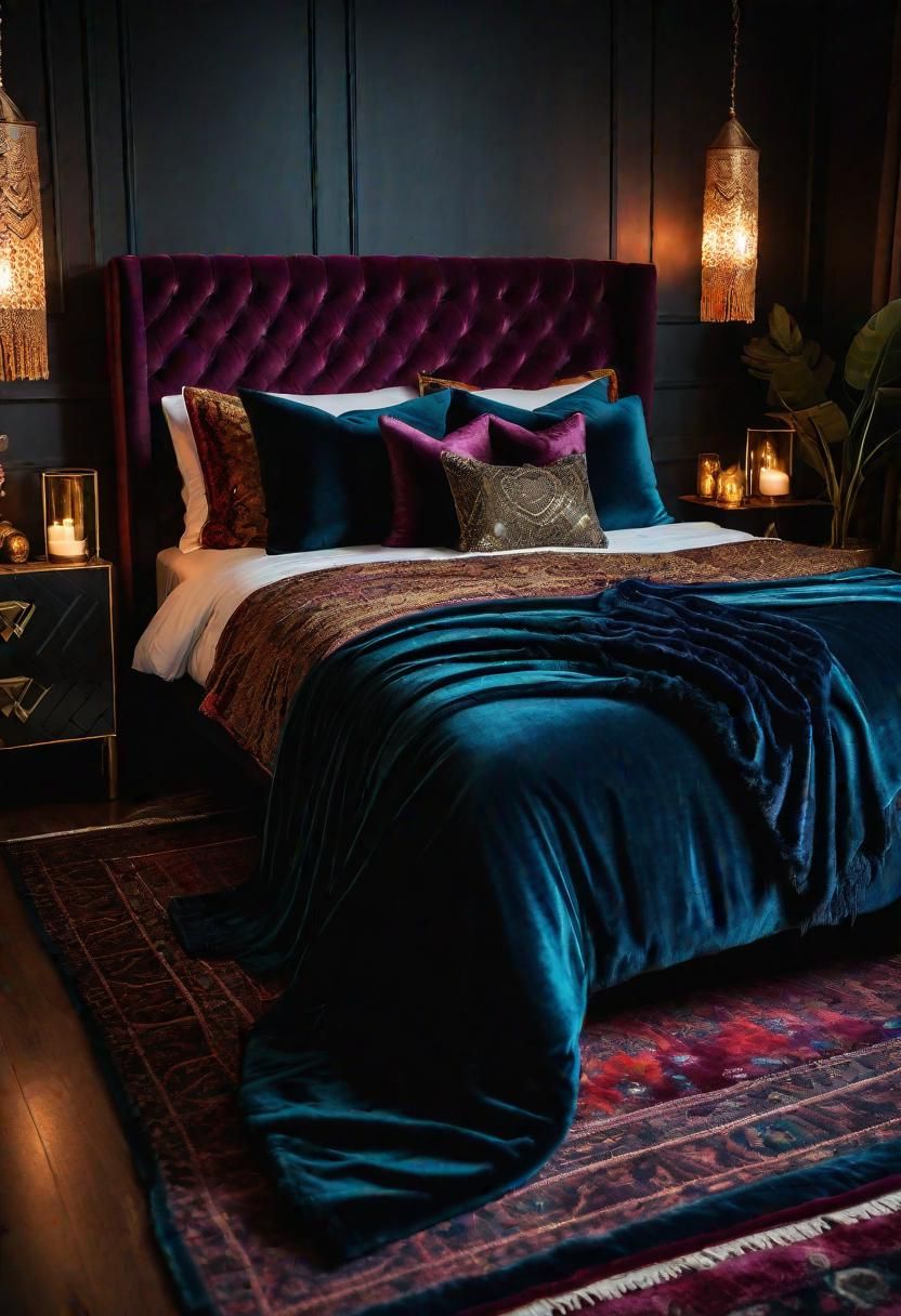 11. Dark Glamour Bedroom Inspiration-0
