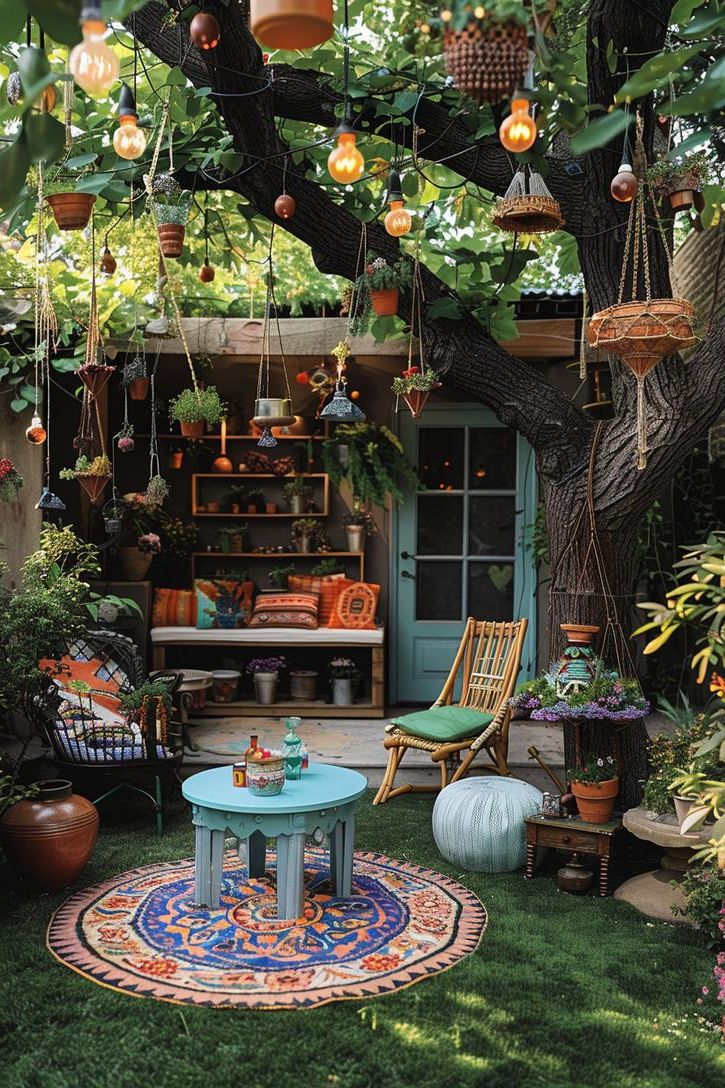15 Creative and Stunning Small Garden Ideas 38 14. Boho Garden Decor Ideas-0