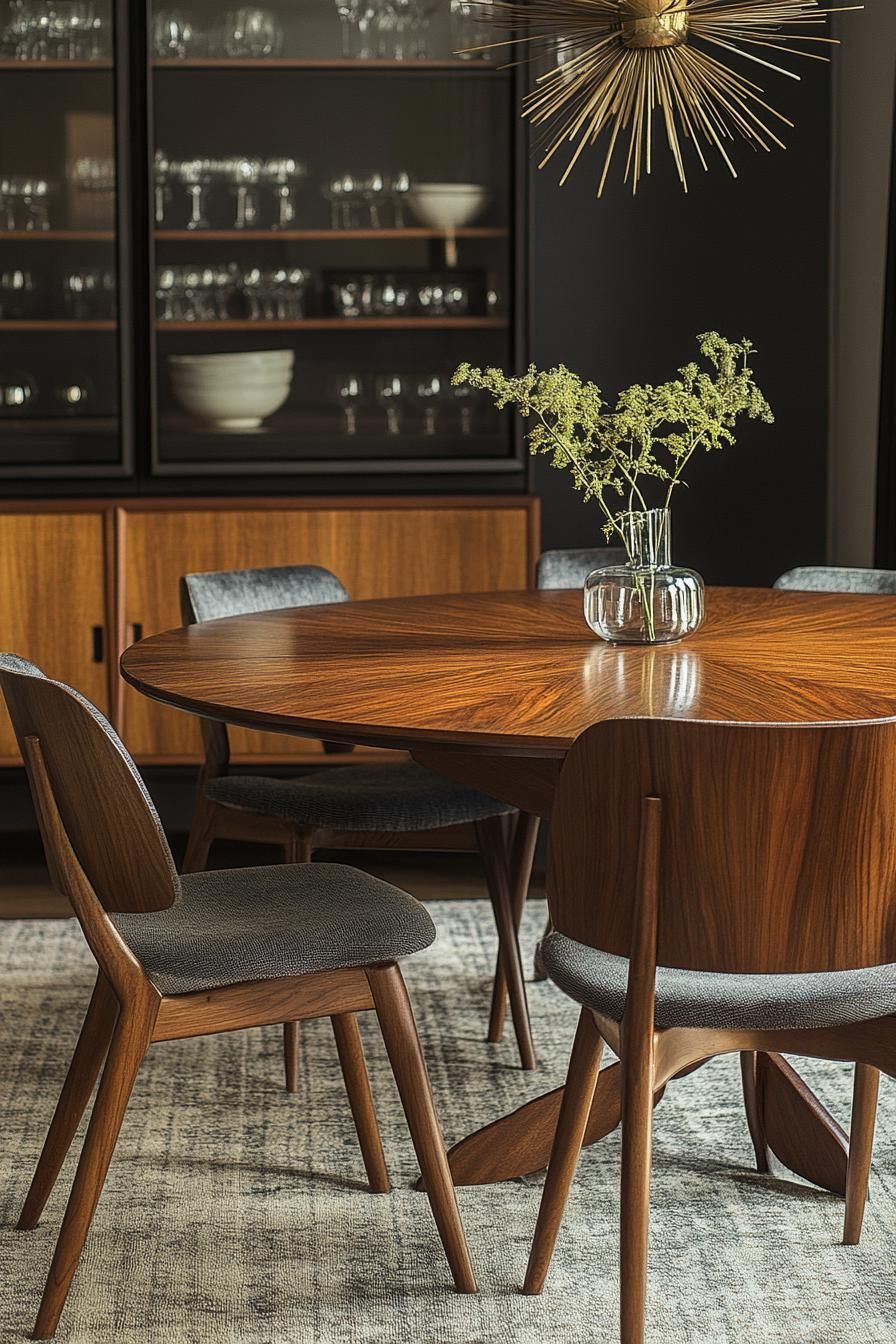 23 Stunning Mid-Century Modern Dining Tables You’ll Adore 4 1. Elegant Dining Set Design Trend-1