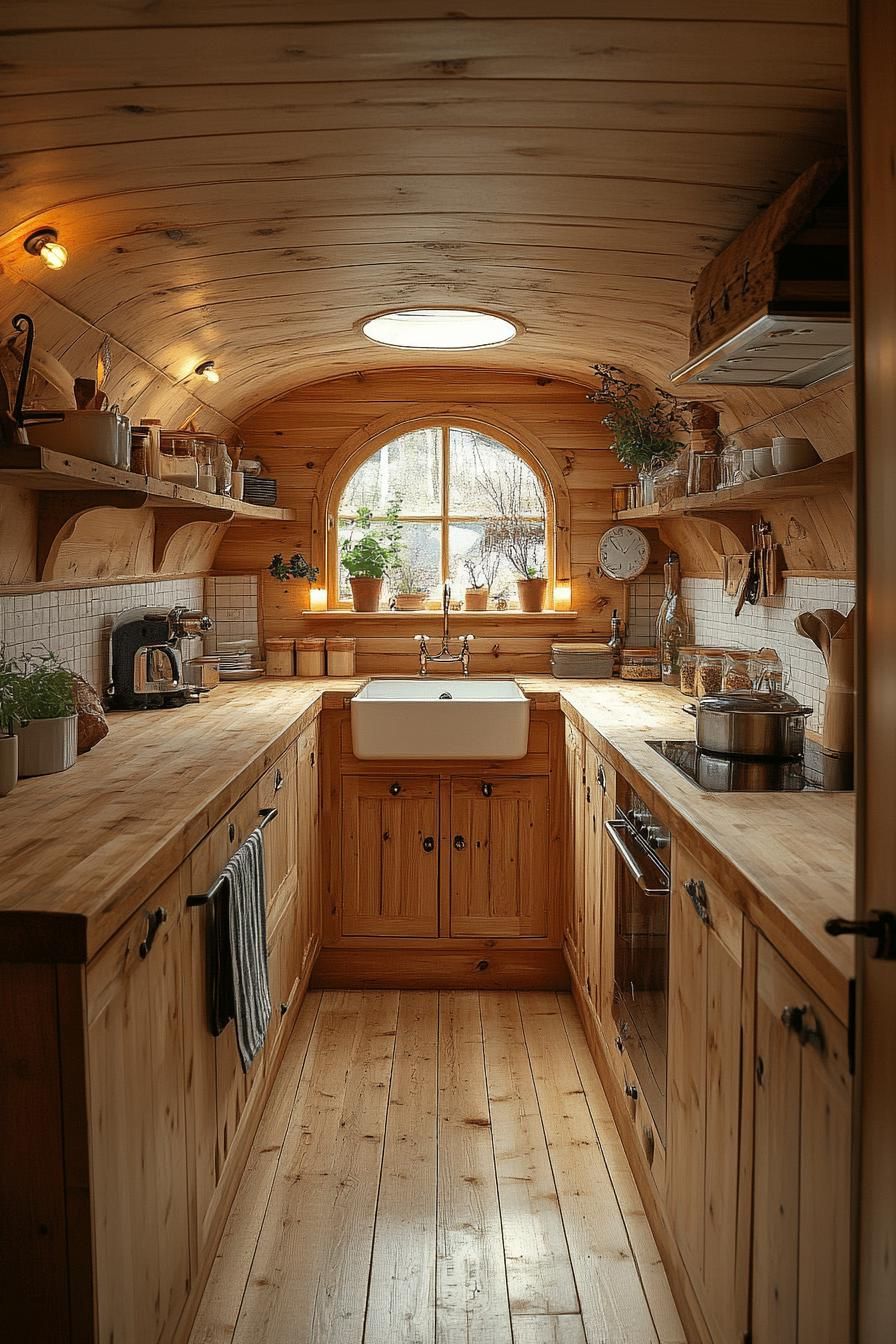 18. Cozy Butcher Block Countertops for Apartments-1