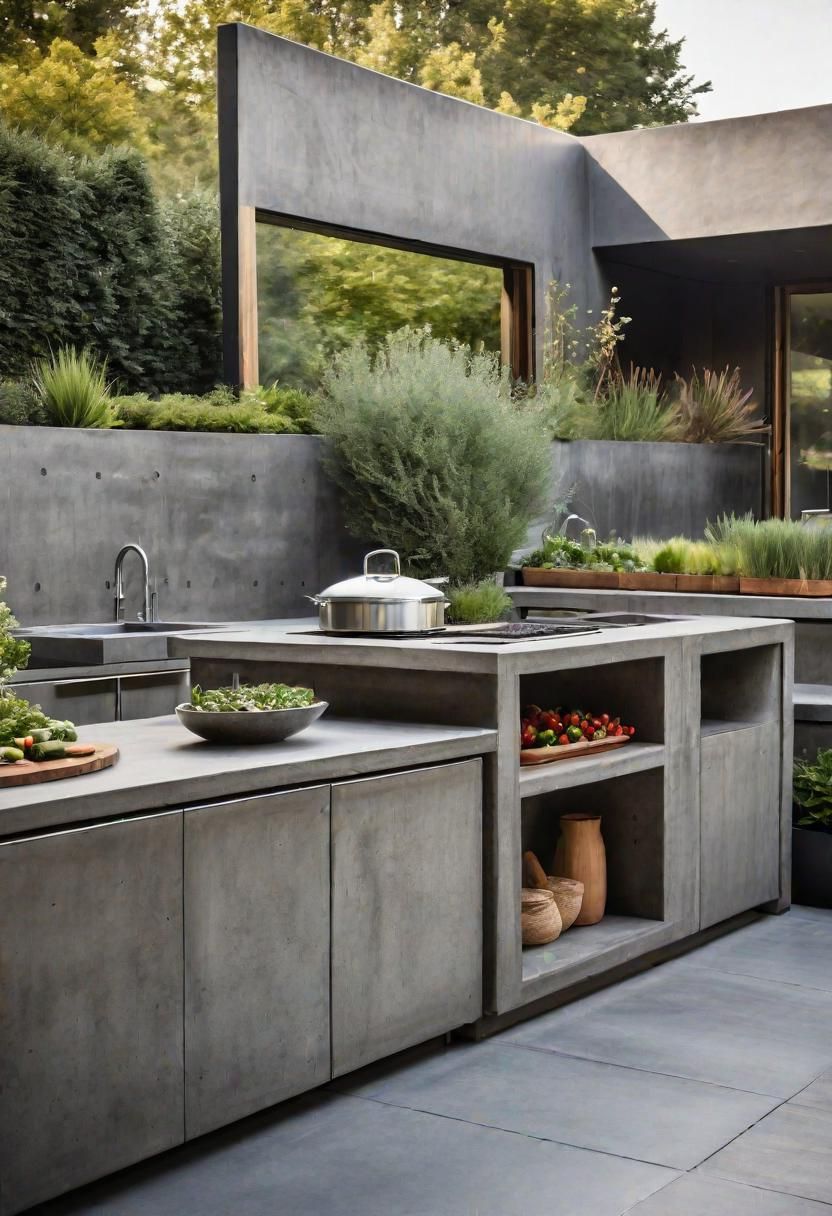 13. Modern Concrete Kitchen with Herb-Garden-1