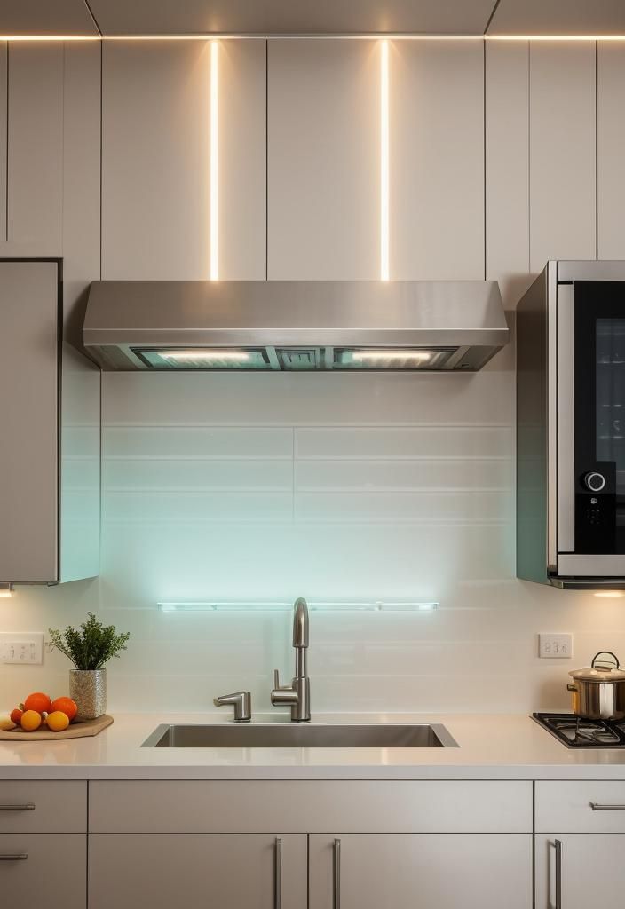 35 Stunning Kitchen Backsplash Ideas: Creative and Eye-Catching Designs 24 15. LED Glass Panel Backsplashes-0