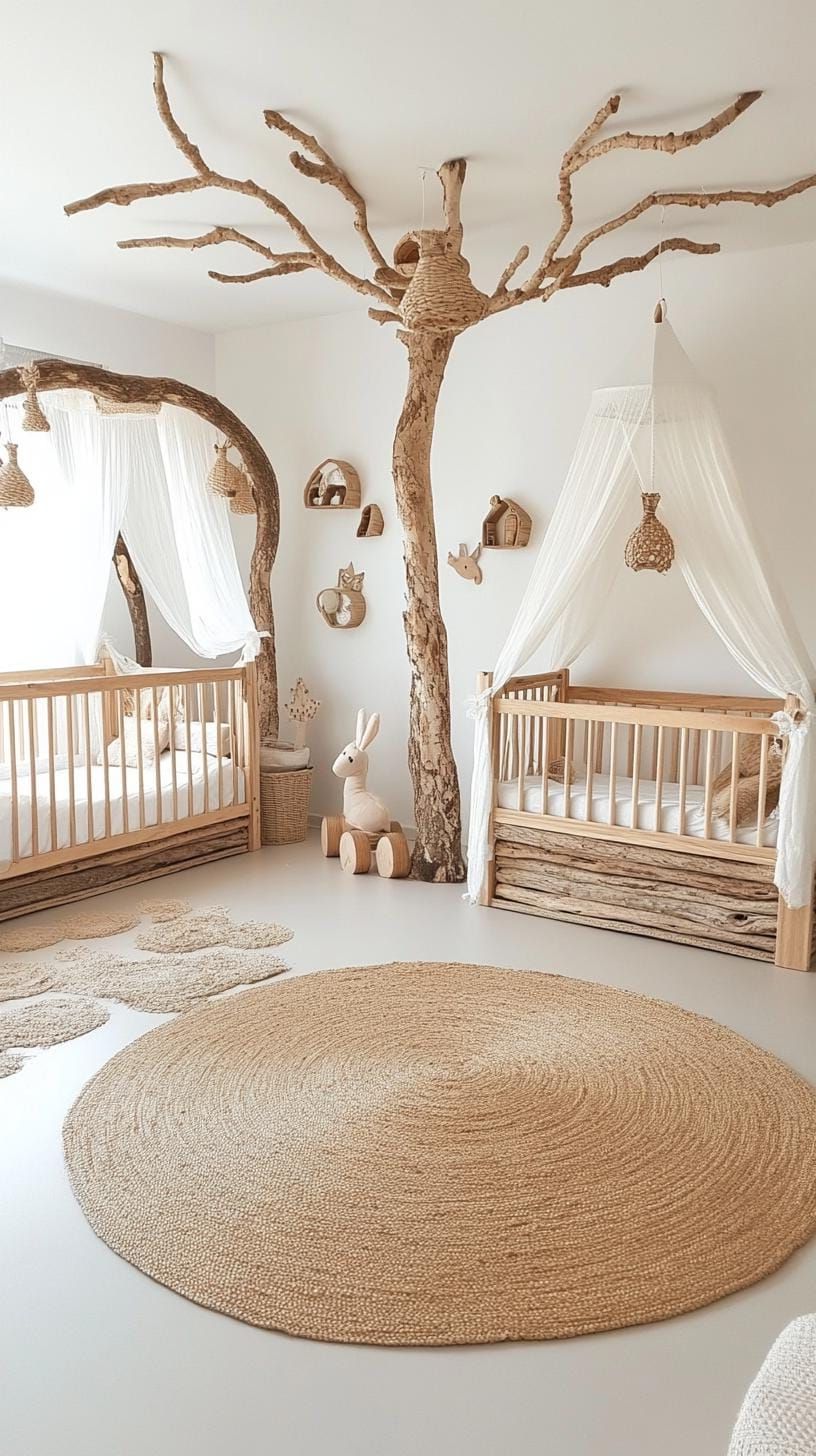 15. Wood Nymph Nest with Driftwood Decor and Neutral Tones-1