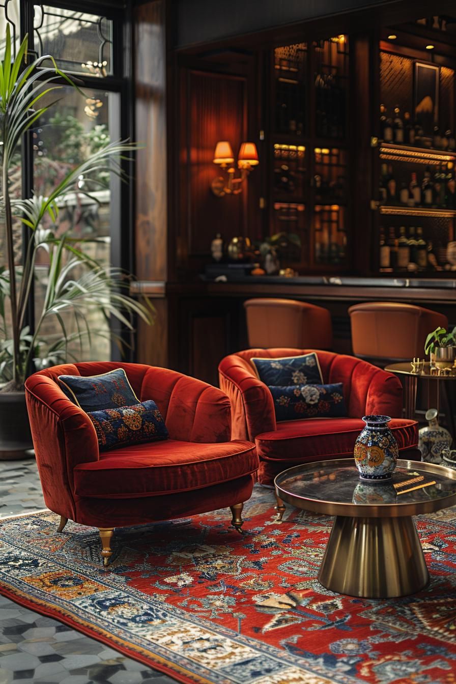 15 Best Moody Mid Century Modern Living Room Ideas 47 15. Vintage Charm: Moody Mid-Century Elegance-2