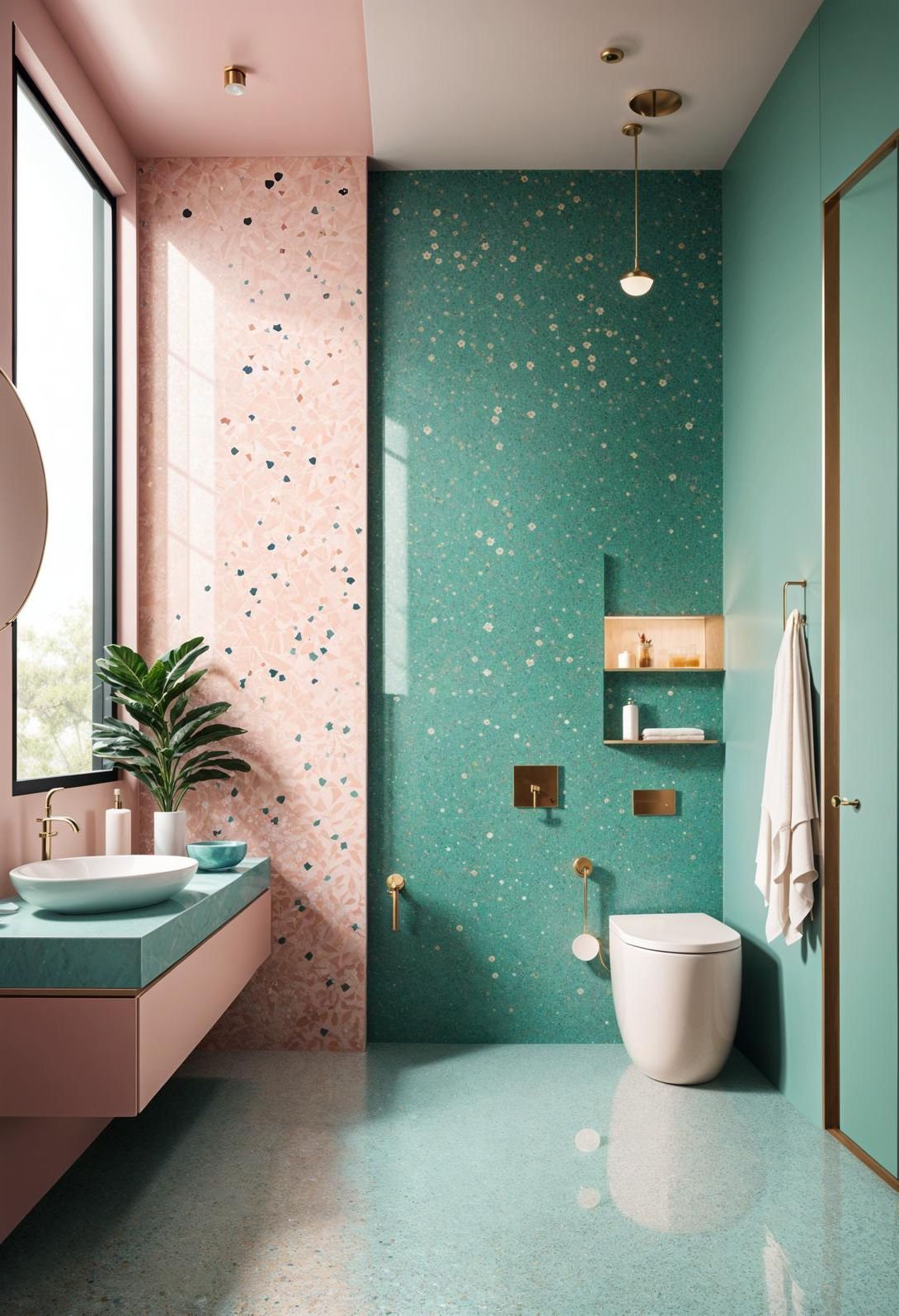 4. Pastel Terrazzo Trend in Bathrooms-2