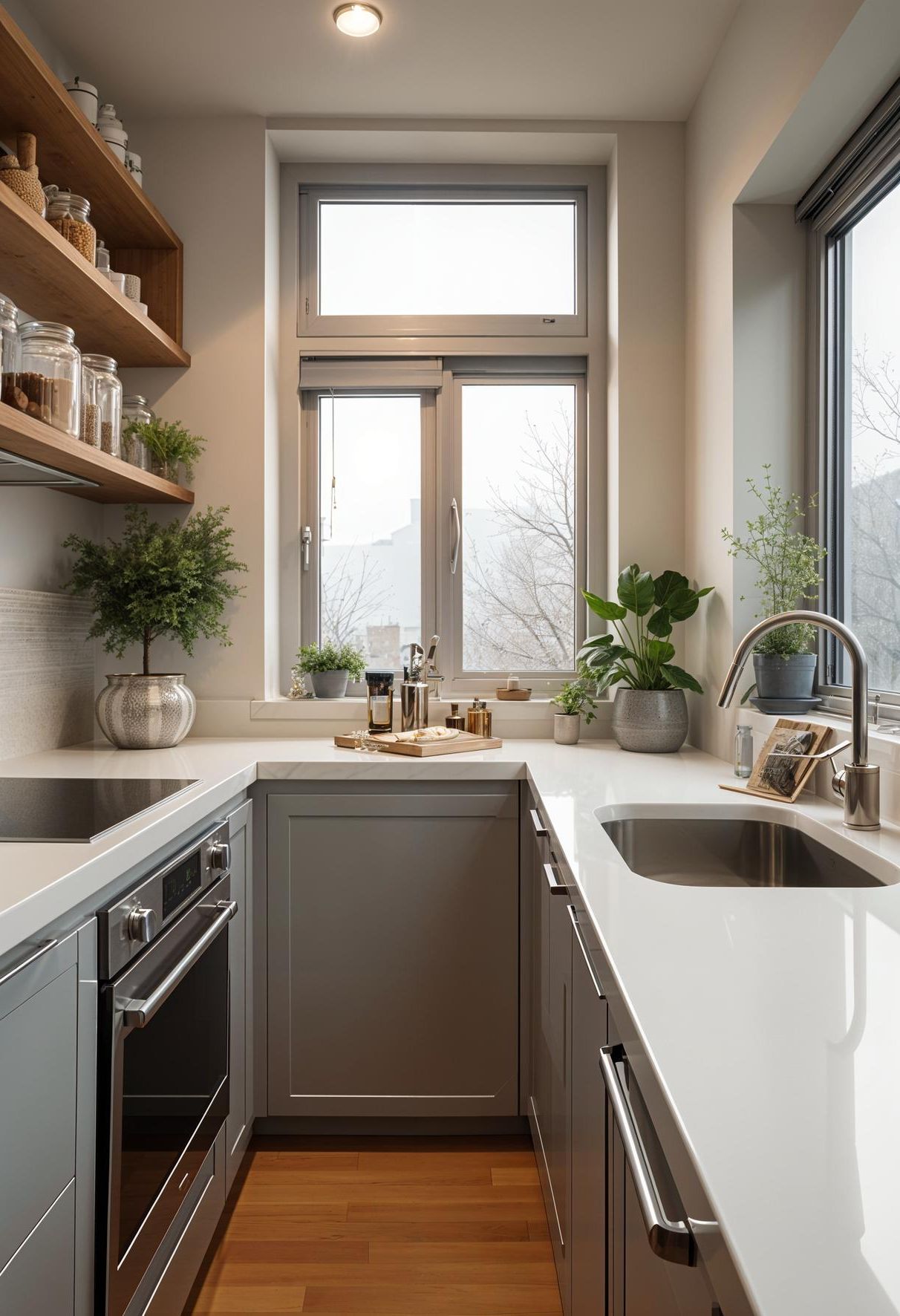 15. Space-Saving Corner Sinks in Kitchens-0
