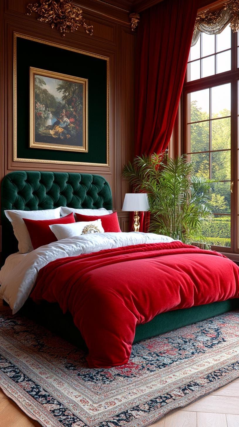 21 New Bedroom Ideas for Your 2025 Refresh 58 20. Velvet bedding with dark wall colors for a moody look-2