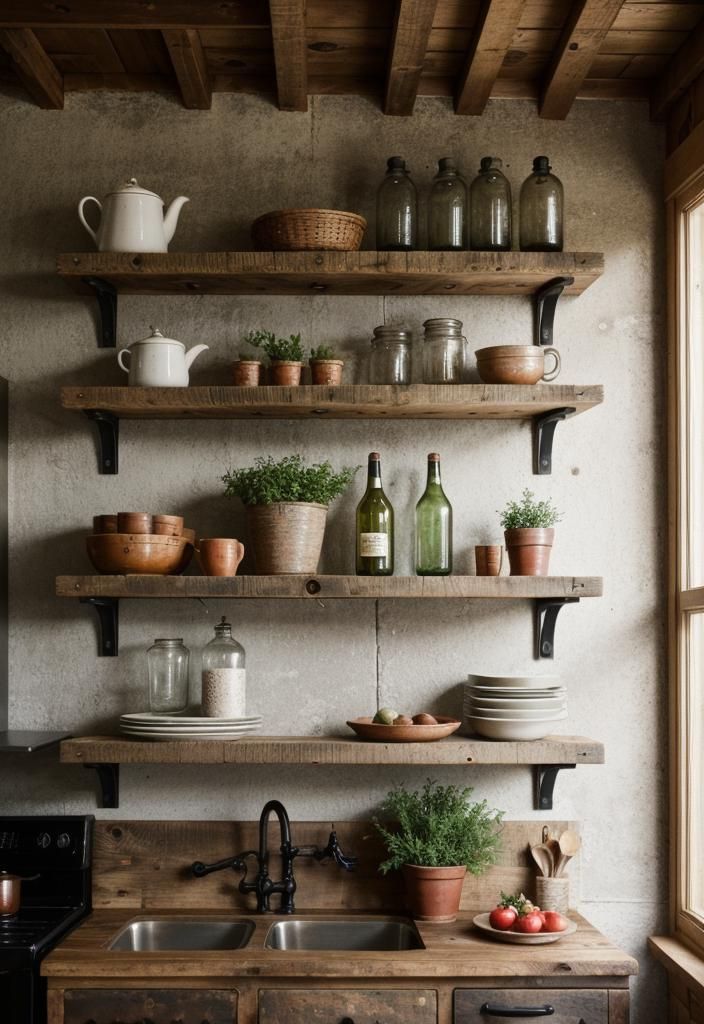 9. Rustic Open Shelving Inspiration-0