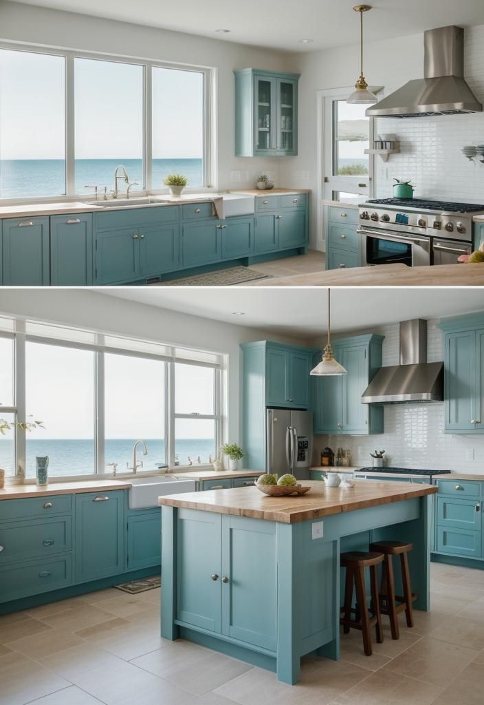 8. Coastal-Themed Kitchen Island Design-0