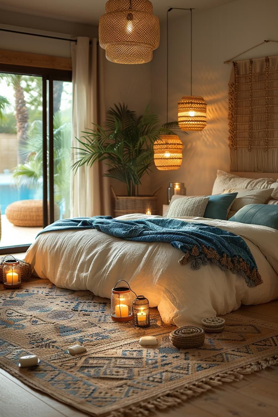 13. Lanterns: Boho Bedroom Glow-1