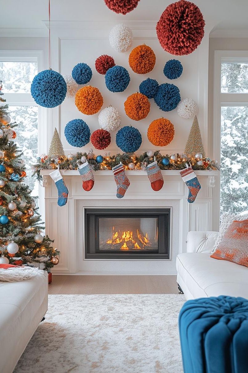 21. Festive Mantel Pom-Poms-0