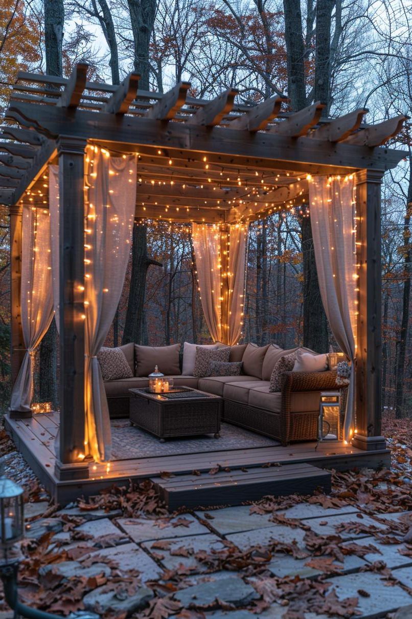 21 Small Flagstone Patio Ideas You’ll Love 22 7. Pergola Oasis Patio Design-2