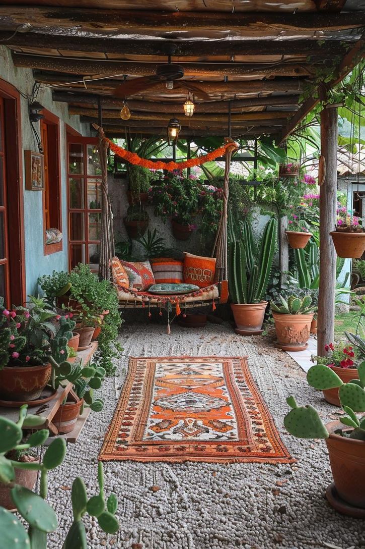 18 Gorgeous Gravel Patio Ideas For Your Backyard Makeover 15 5. Desert Cacti Gravel Oasis-2