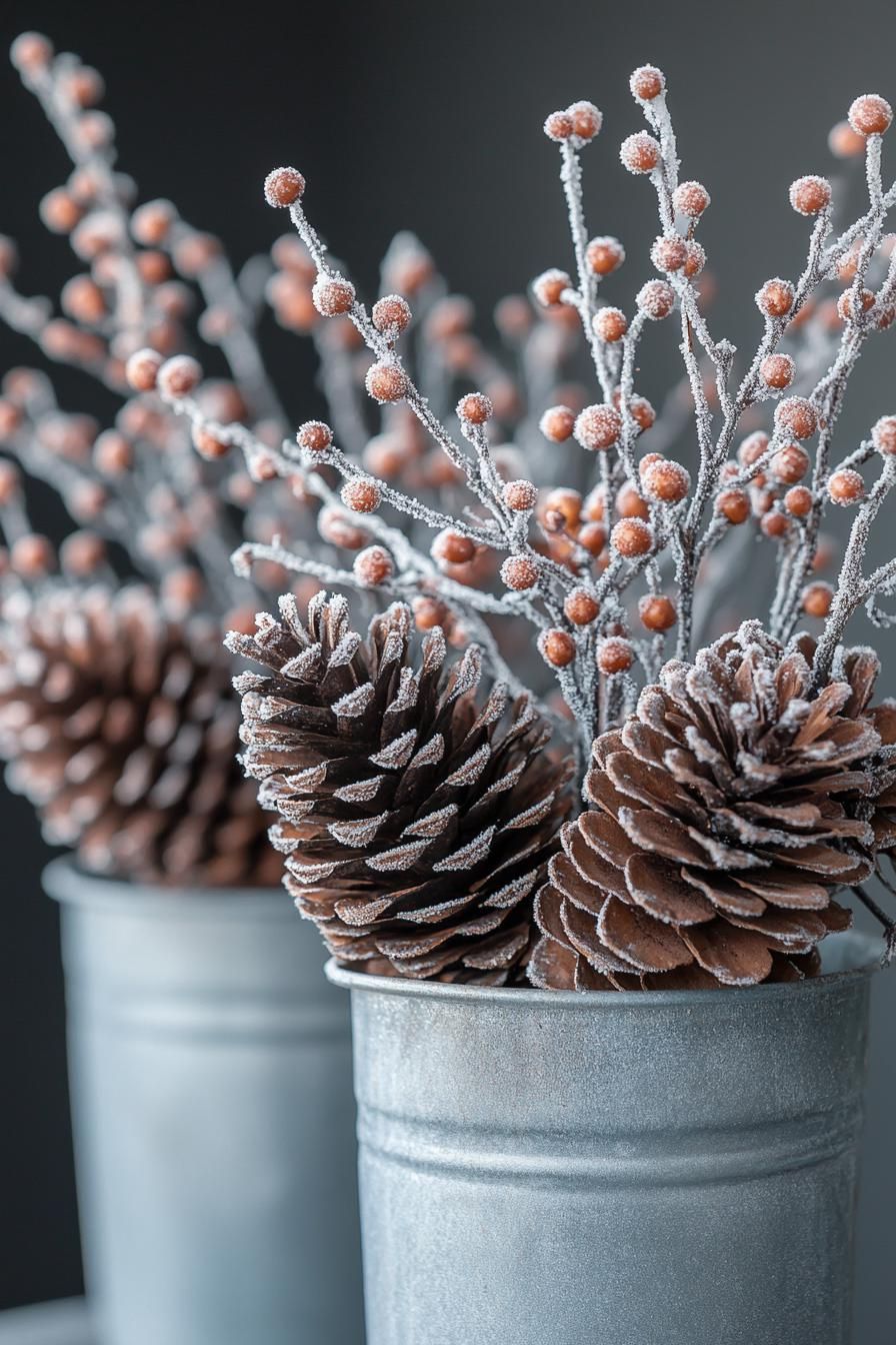 9. Rustic Pinecone Galvanized Arrangements-0