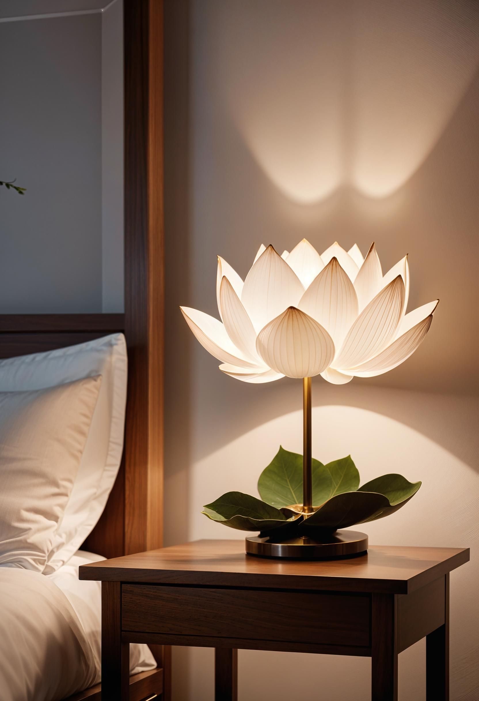 35 Super Cute Bedroom Decor Ideas to Spark Creativity 32 24. Lotus Flower Lamp: Illuminating Elegance-0