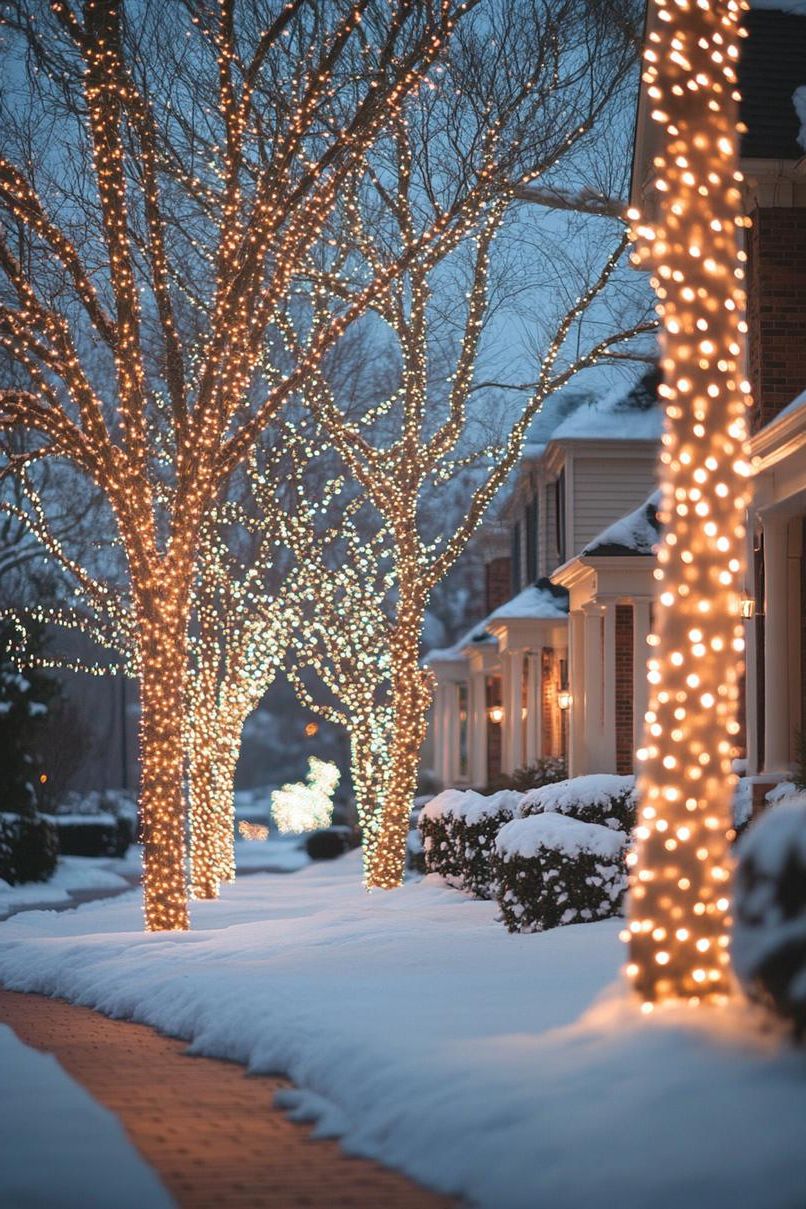 15 Stunning Christmas House Lights Ideas You’ll Love 16 6. Enchanted Tree Lighting Spectacle-0