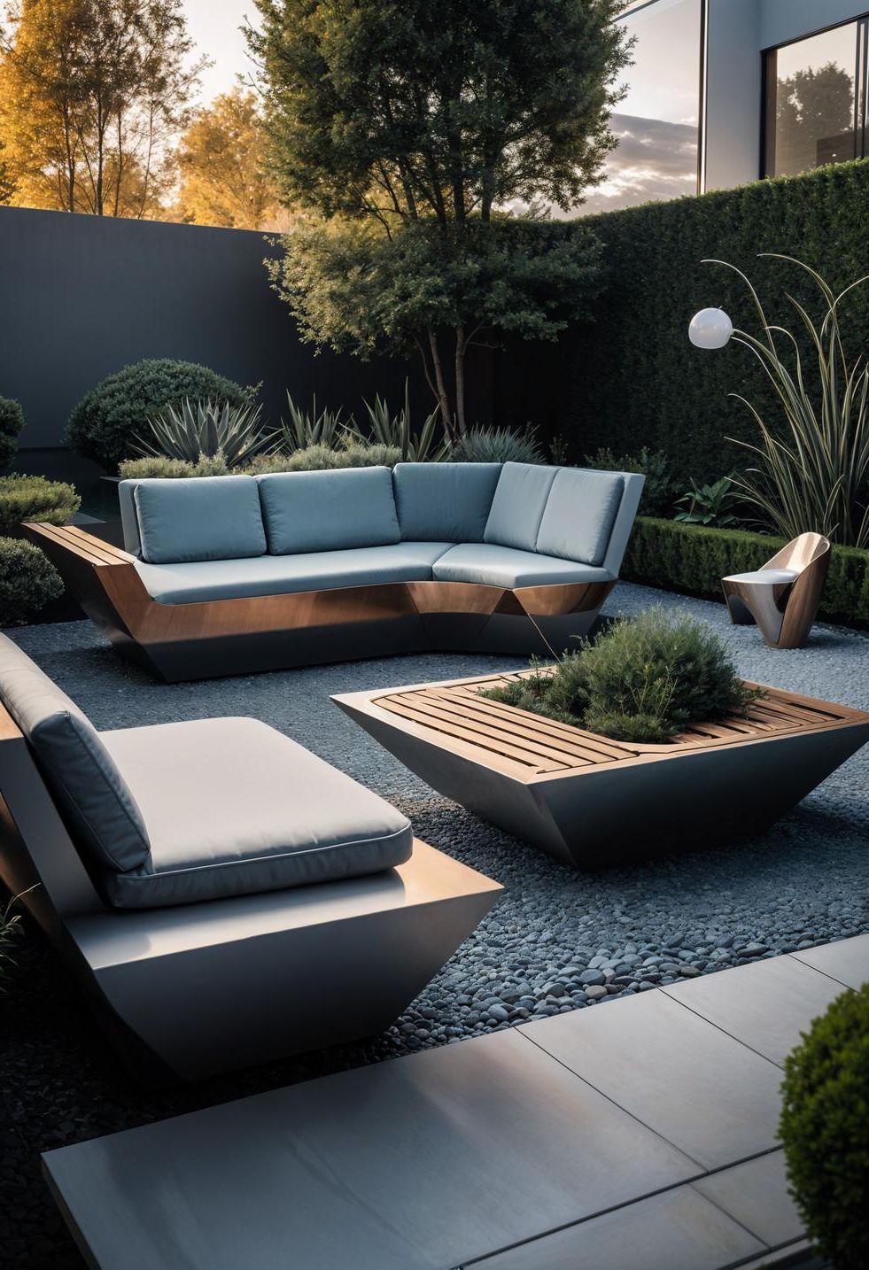 25 Stunning Small Garden Layout Ideas 56 24. Modern Metal Garden Design-1