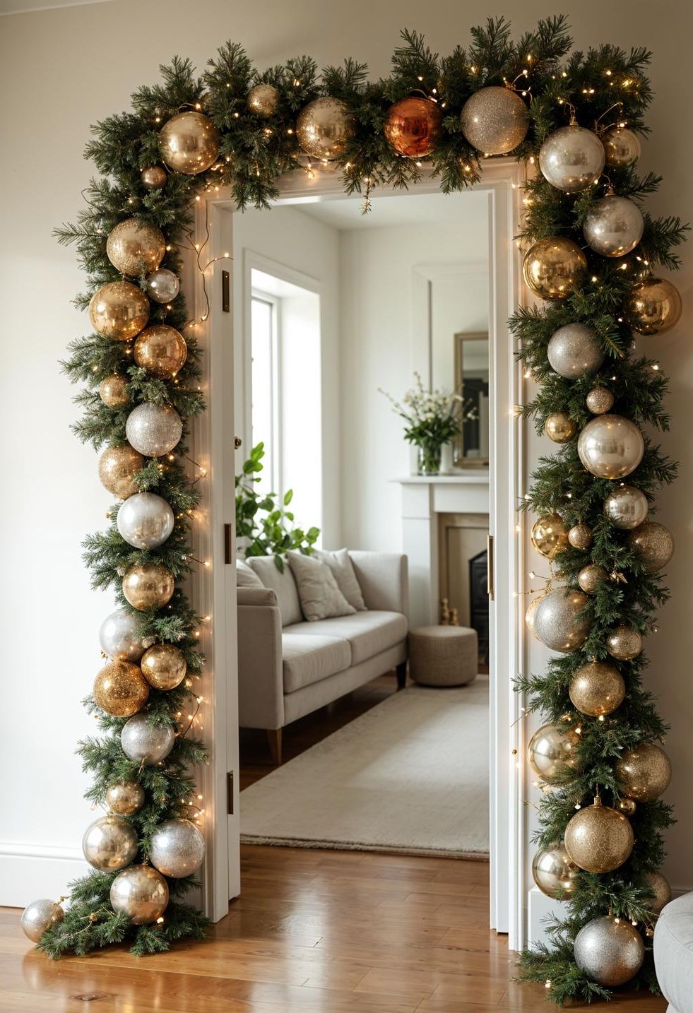 2. Metallic Cascading Doorway Garland-0