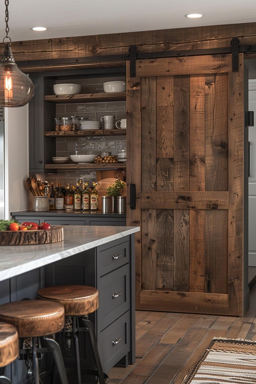 15 Unique Mid Century Modern Kitchen Ideas 31 10. Retro Pantry Door with Style-2