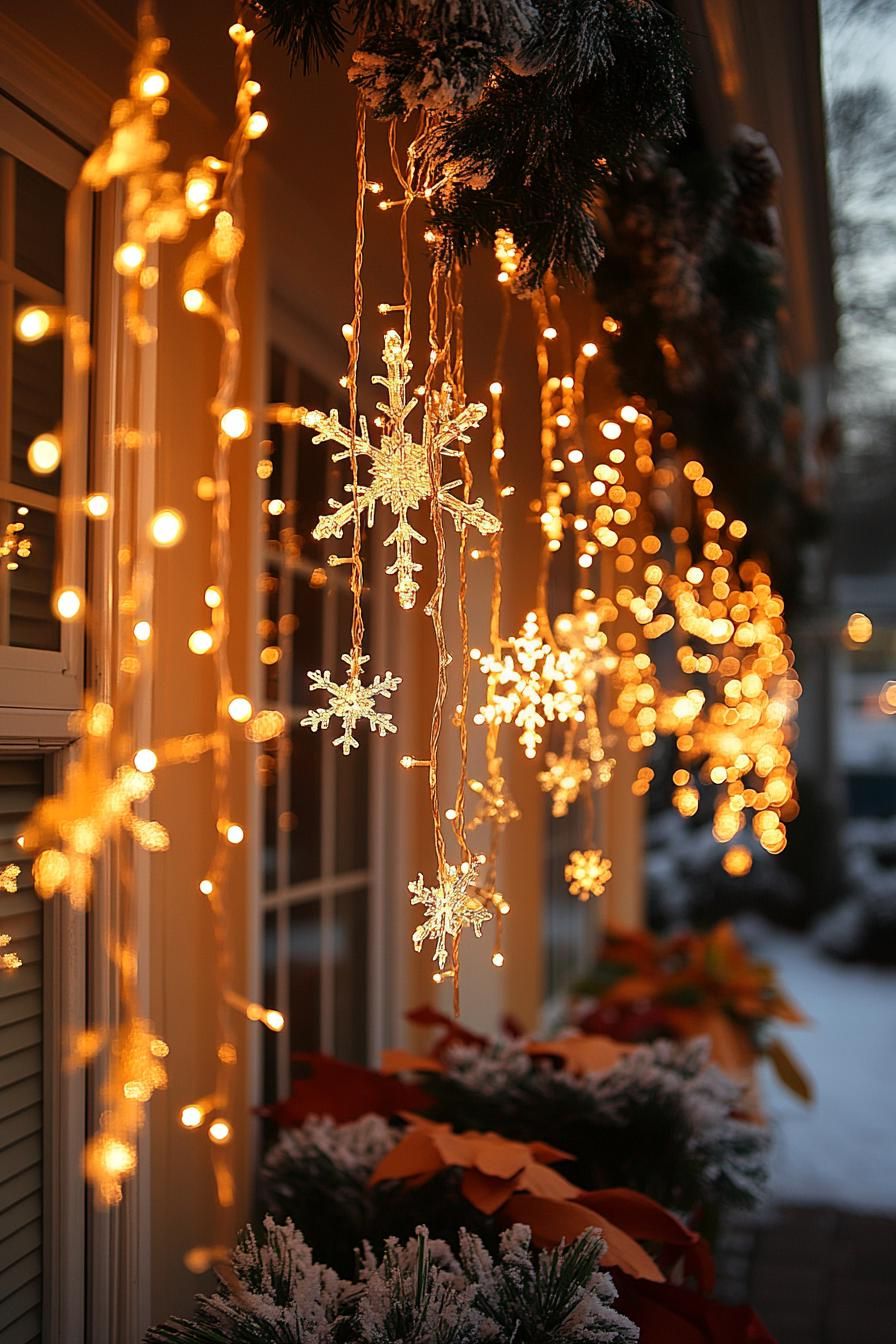 1. Enchanting Snowflake String Light Display-1