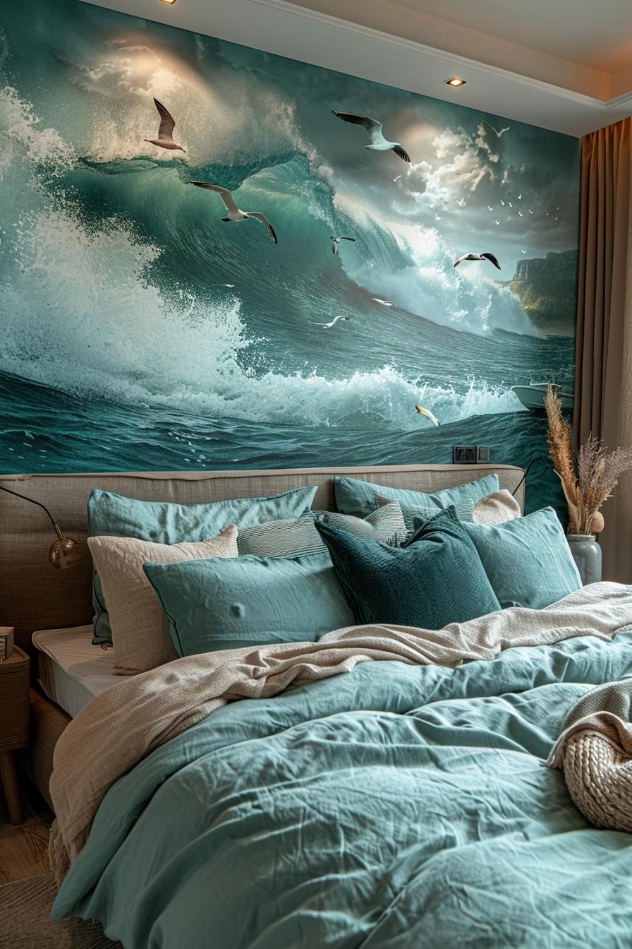 21 Modern Coastal Bedroom Ideas For a Relaxing Retreat 6 2. Coastal Bedroom Mural Inspiration-0
