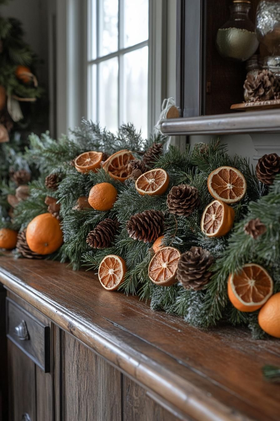 8. Rustic Holiday Garland Ideas-2