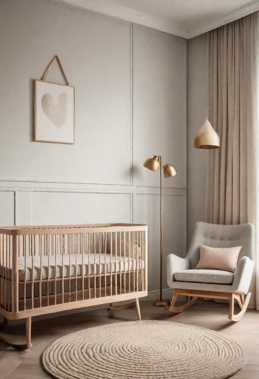 37 Sleek Minimalist Nursery Ideas: Modern, Serene Designs 17 14. Modern Retro Rocking Chair-0