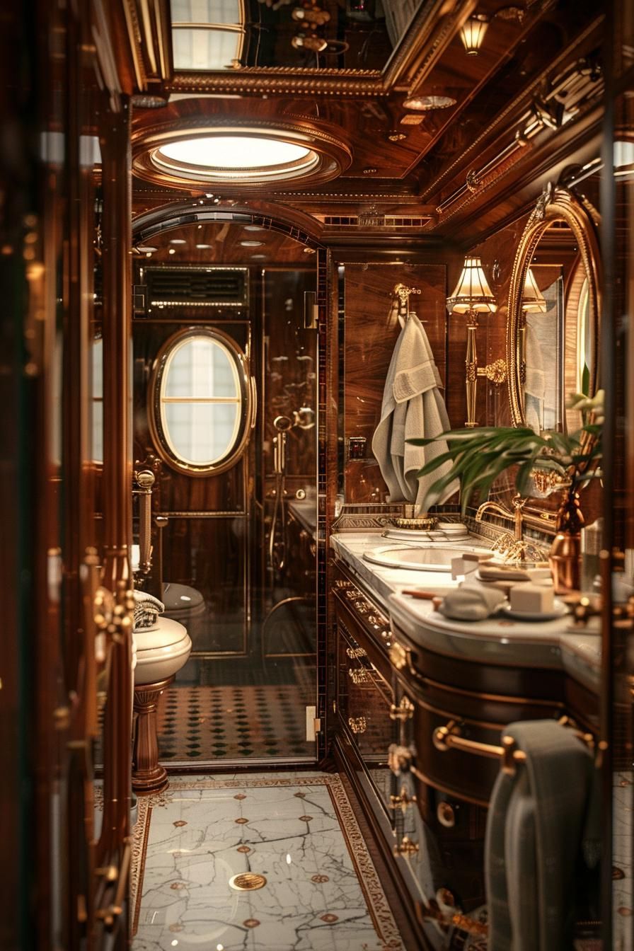 23 Dream Bathrooms to Inspire Your Creative Genius 38 21. Vintage Train Carriage Bathroom Design-1