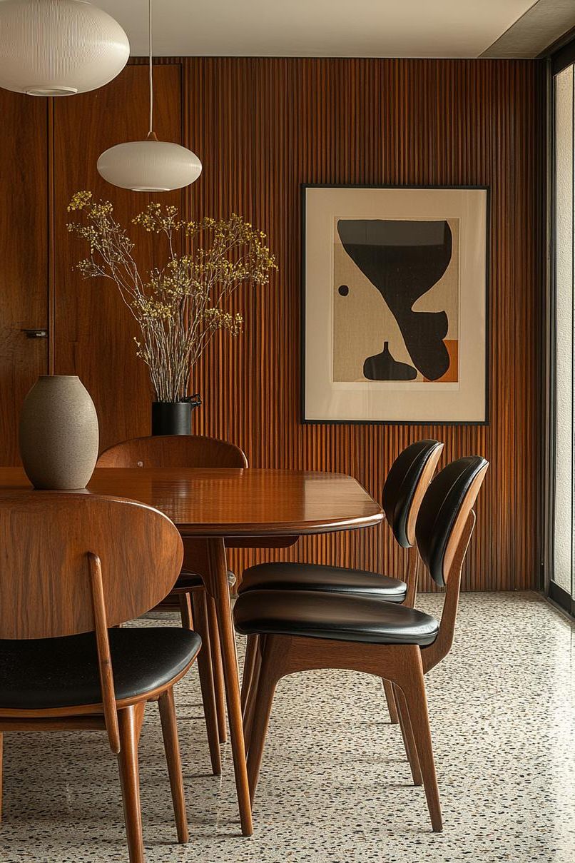23 Stunning Mid-Century Modern Dining Tables You’ll Adore 54 20. Wood Tone Mixing in Dining Tables-1
