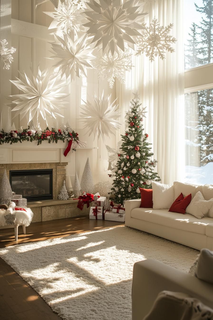 13. Festive Snowflake Ceiling Décor-2