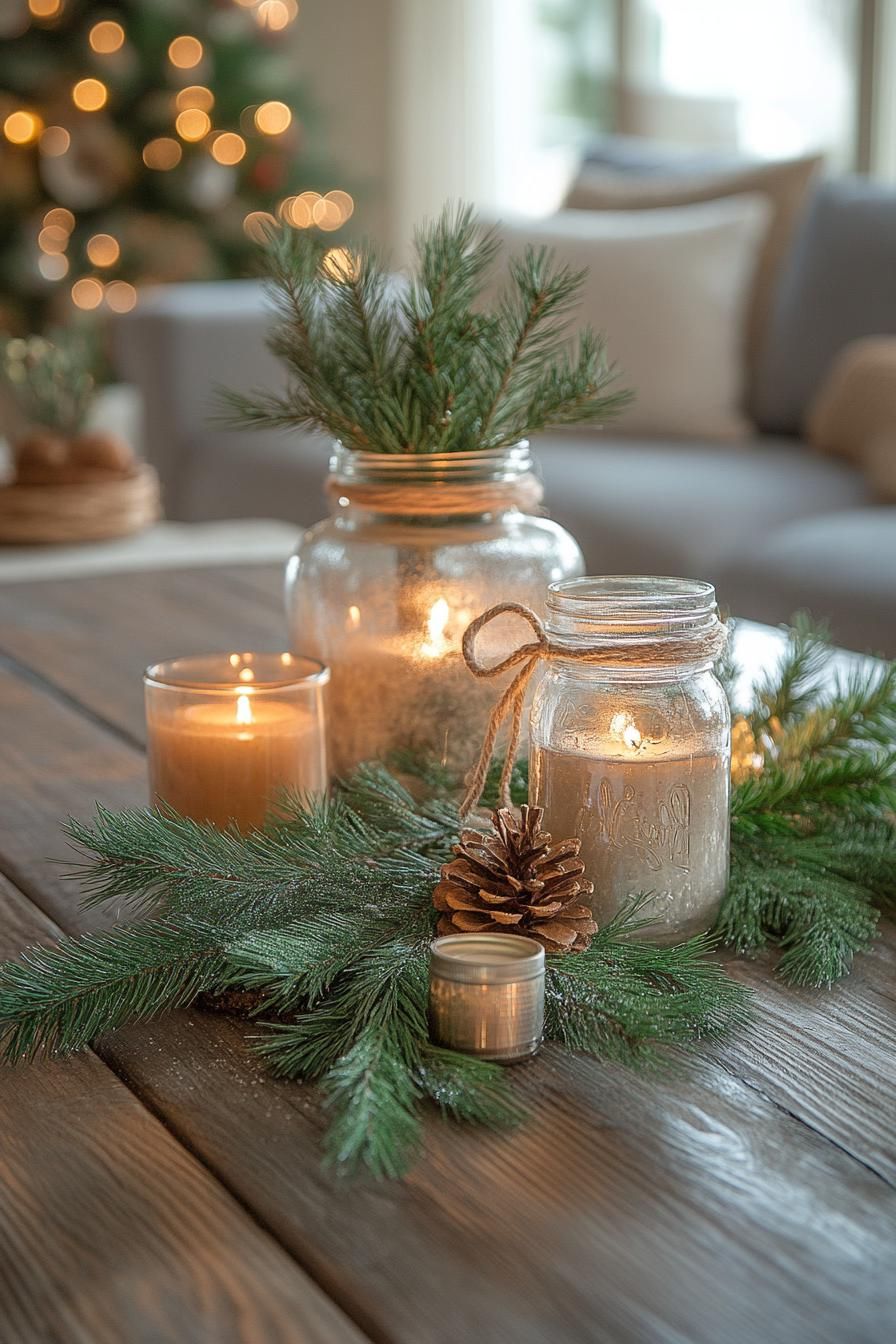 13. Festive Mason Jar Table Decor-1