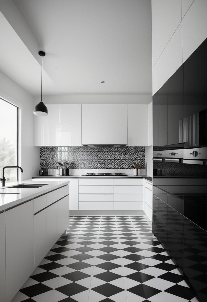 39 Cutting-Edge Modern Kitchen Design Ideas: Contemporary Style 29 22. Geometric Flooring Trends in Kitchens-0