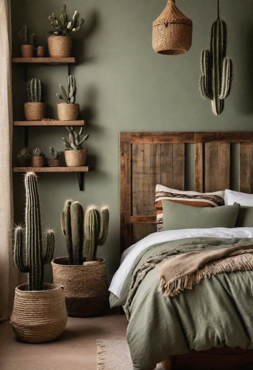 39 Sage Green Farmhouse Bedroom Ideas: Trendy Rustic Chic 49 30. Sage Green Desert Chic Decor-0
